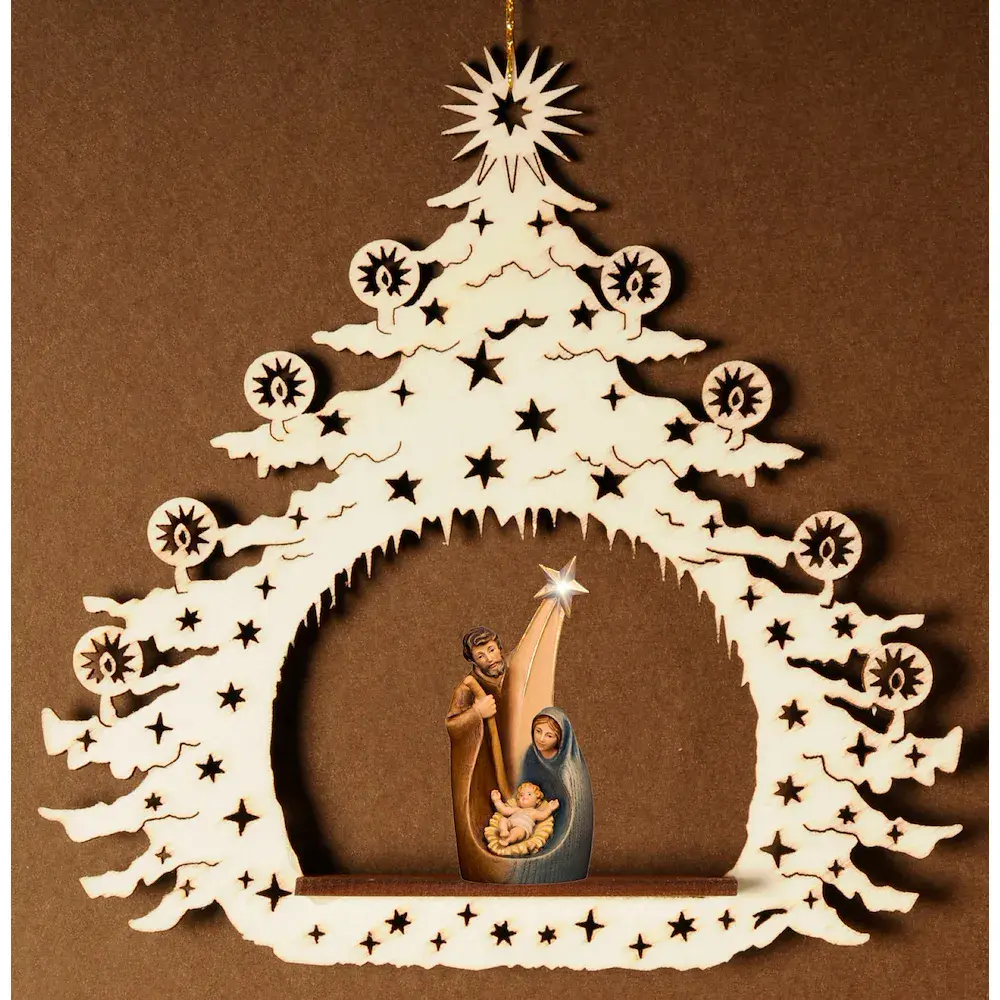 Weichnachtsbaum und Familienblock mit Komet