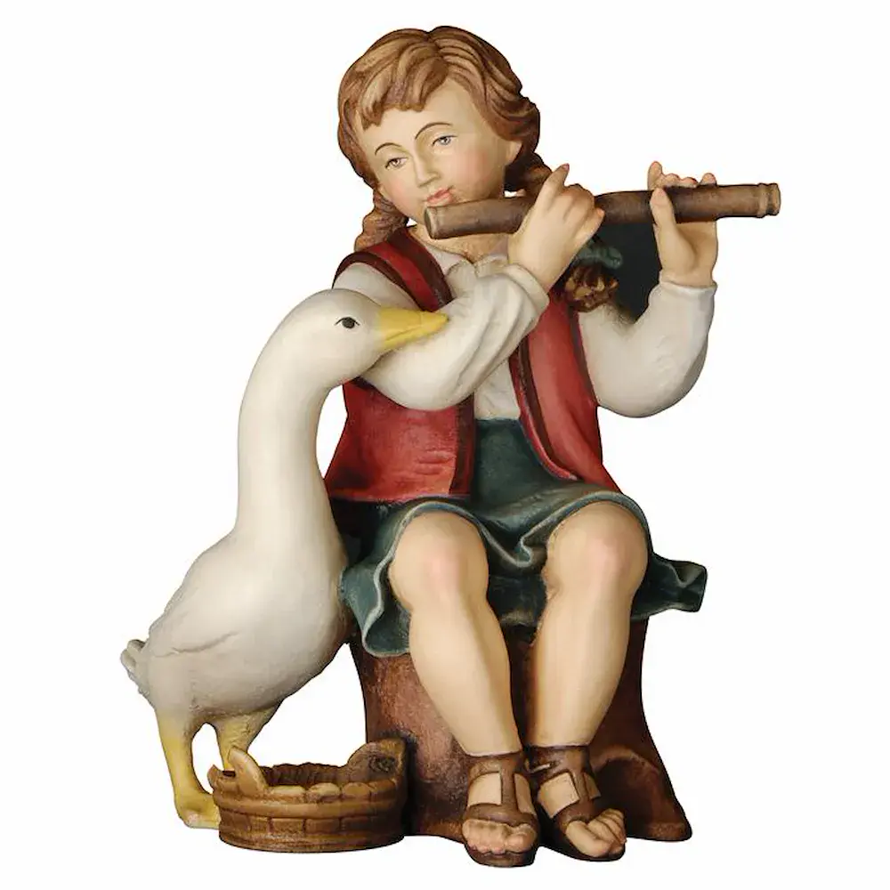 Herds-woman with goose
