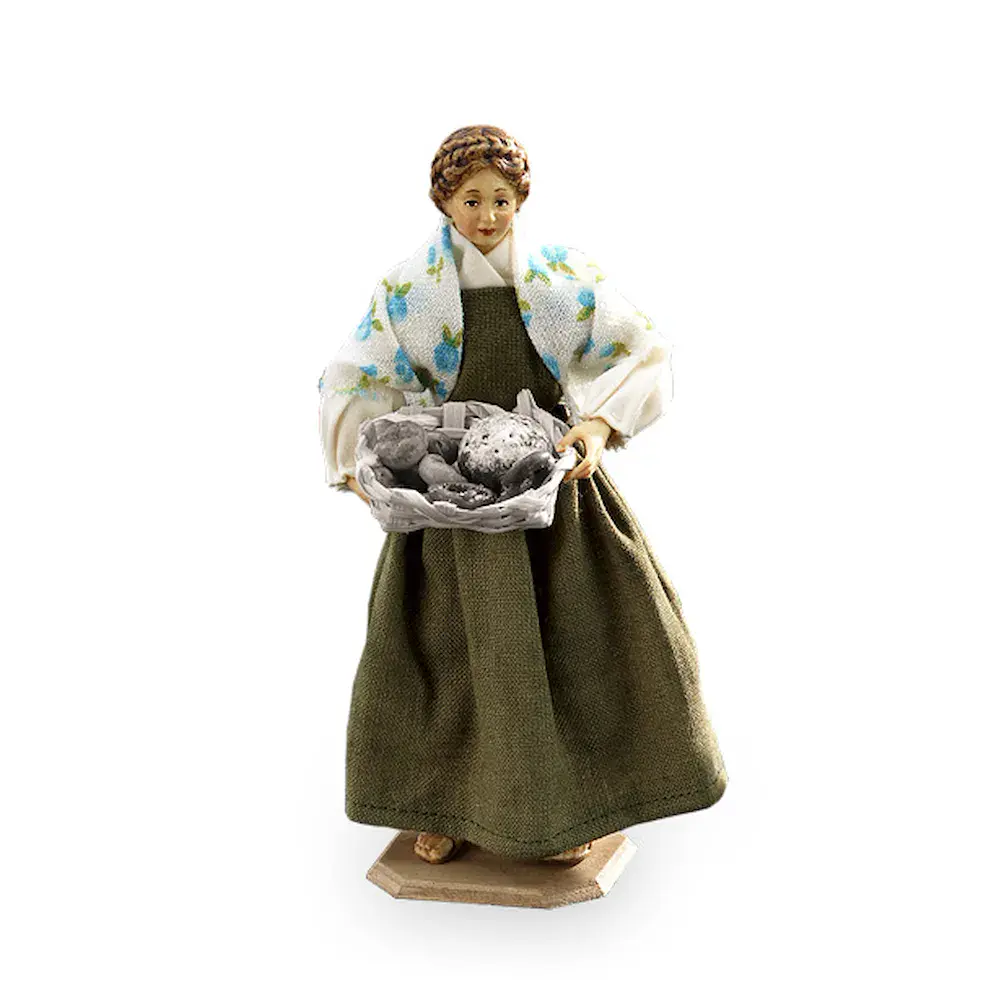 Mujer sin cesta de pan