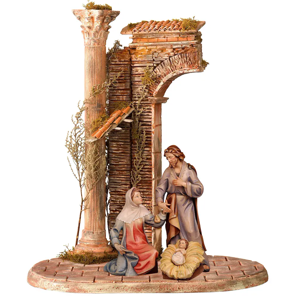Ruine mit Salcher Familie