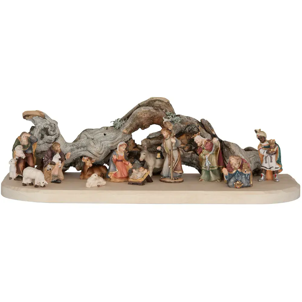 Capanna rusticale con presepe in miniatura Betlemm