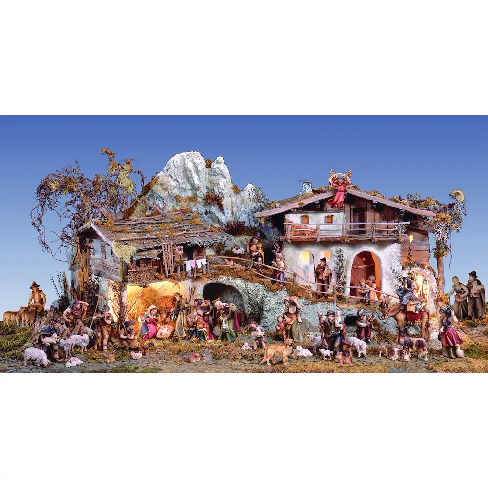 Presepe - 54 Figurine di Betlemme con Capanna
