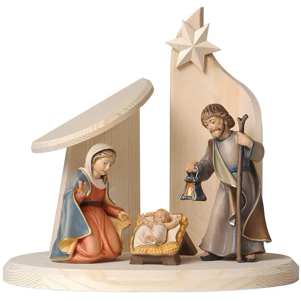 Capanna moderna con Sacra famiglia Bethlehem
