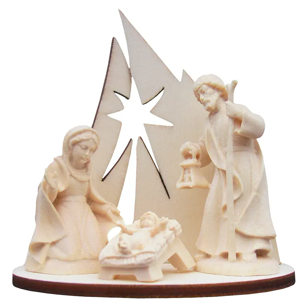Sacra famiglia Betlemme con capanna Morgenstern