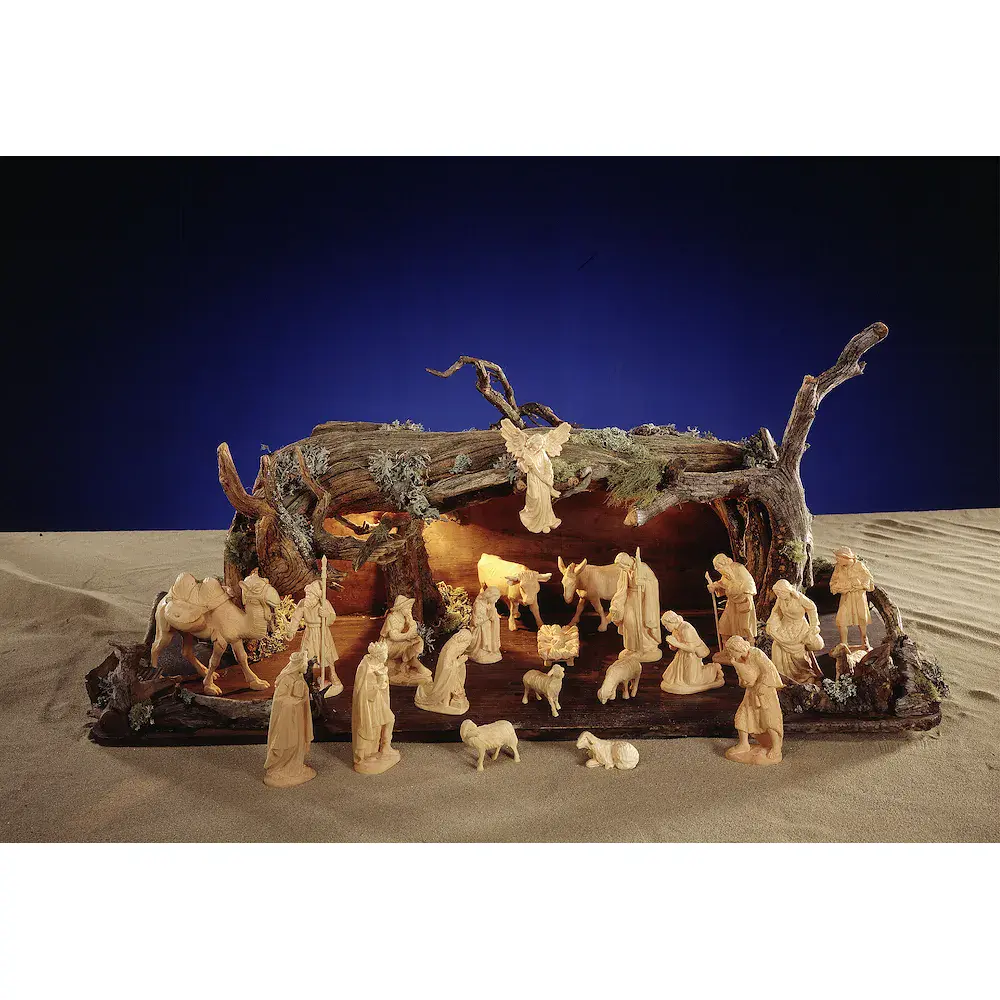 Presepio in cirmolo serie 16 pezzi
