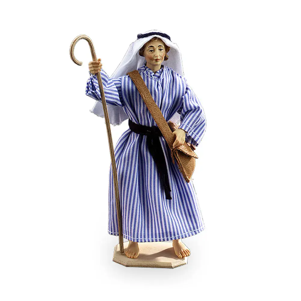Pastore con bastone e borsa