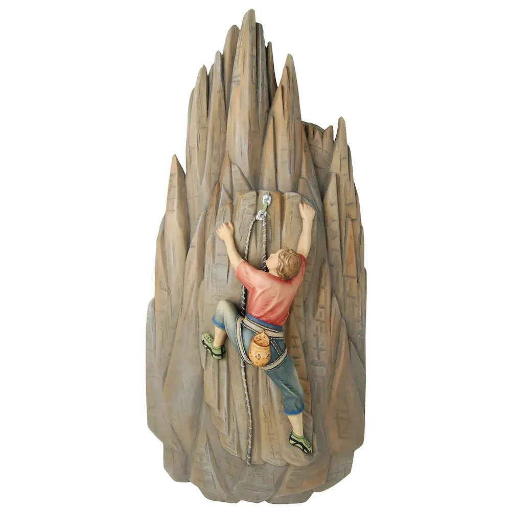 Climber with mountain