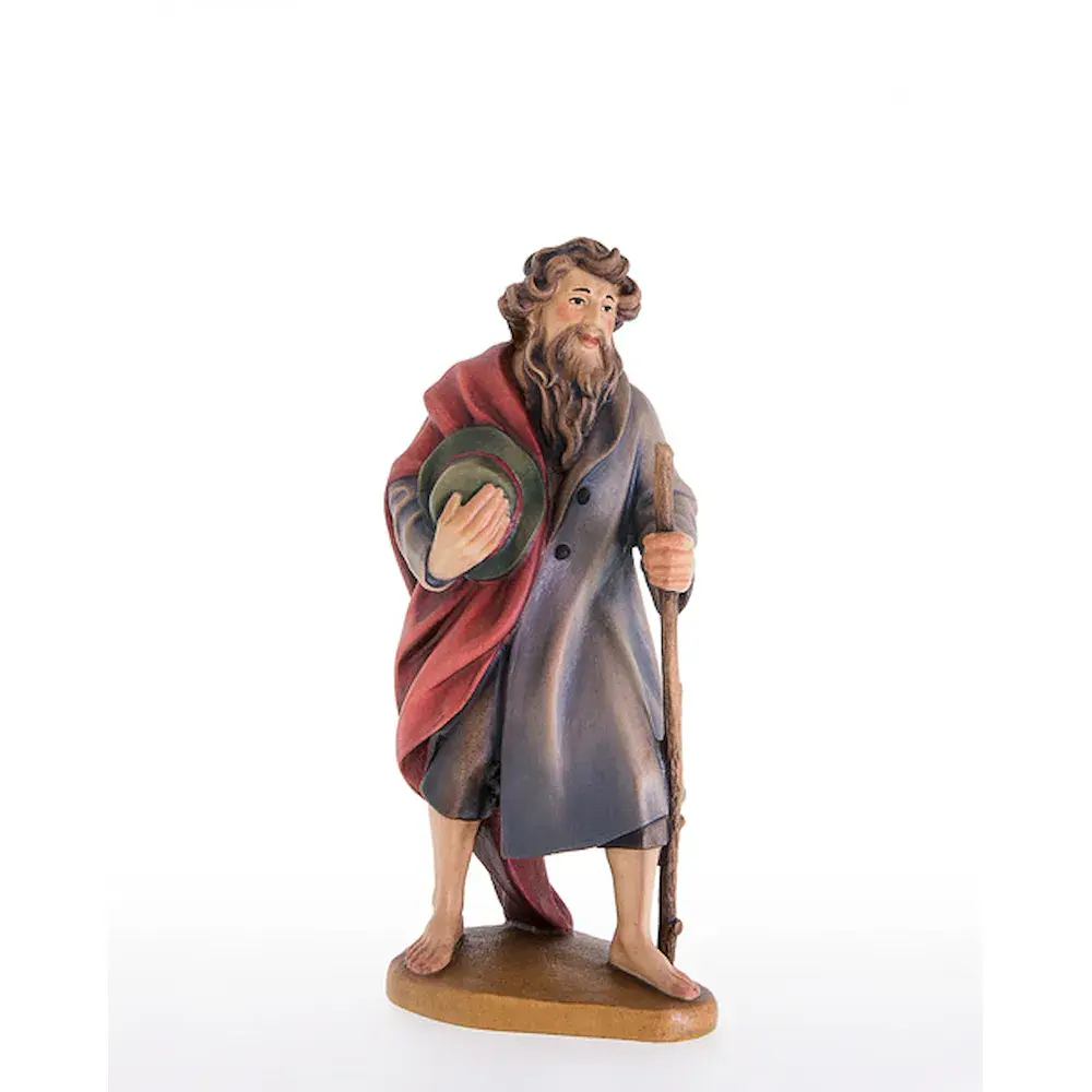 Shepherd with stick and hat
