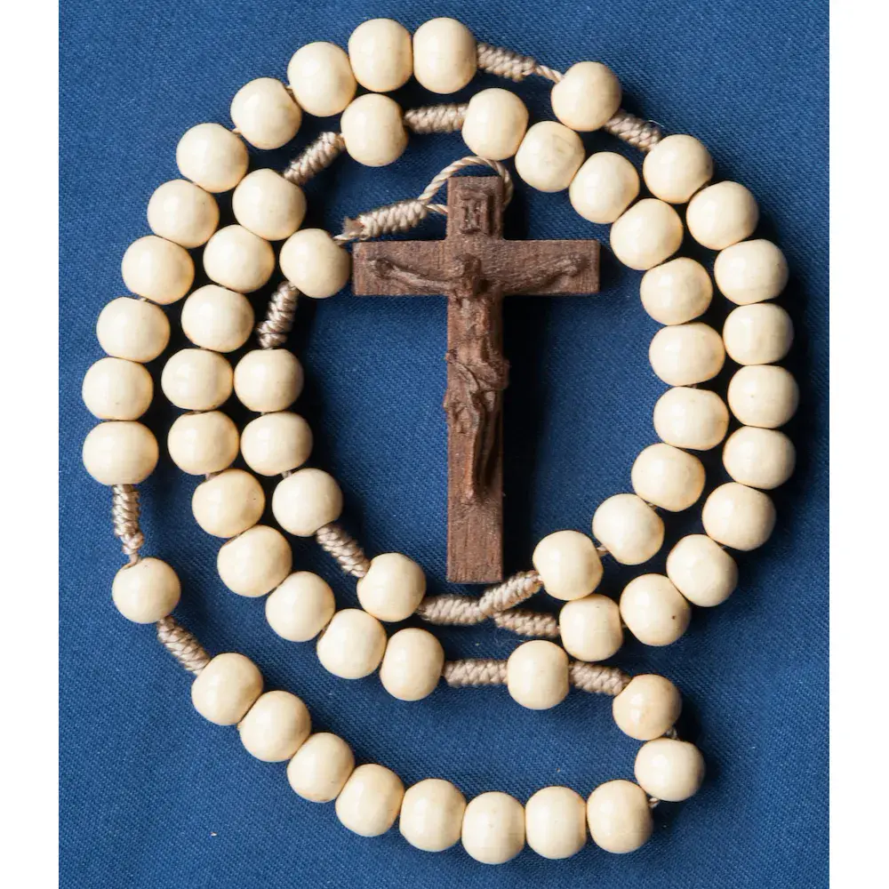 Rosario con croce barocca 4,5cm noce