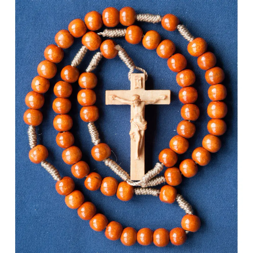 Rosenkranz mit barockem Kreuz 4,5cm Kirsche