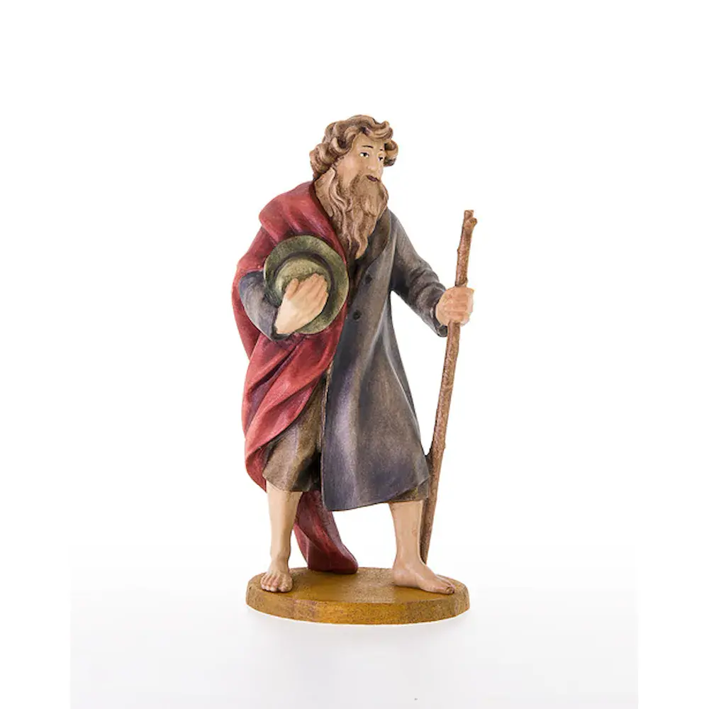 Shepherd with stick and hat