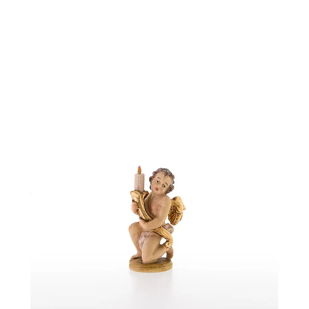 Angel kneeling with candle-holder
