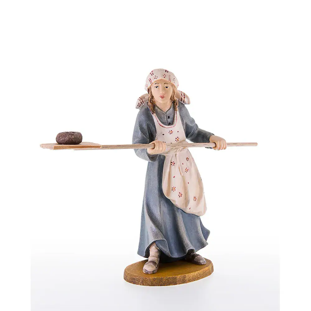 Farmer's wife with bread-shovel