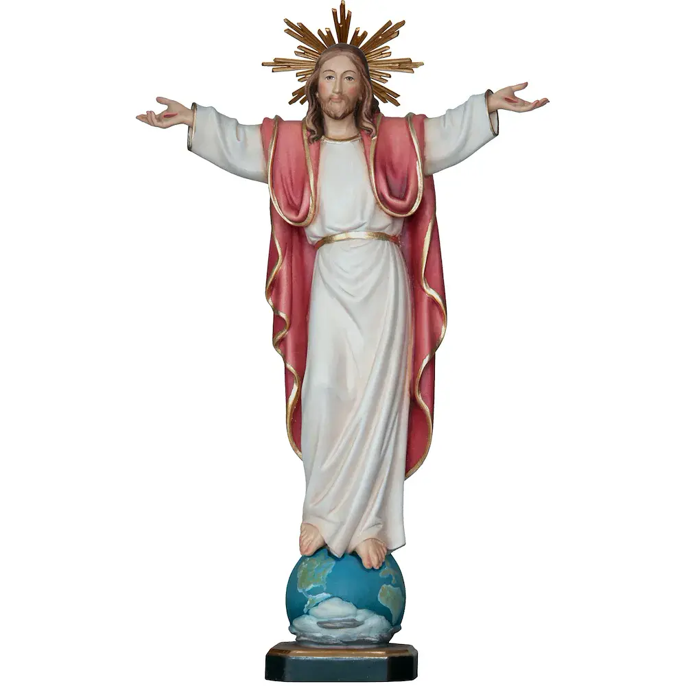 Jesus on globe with halo