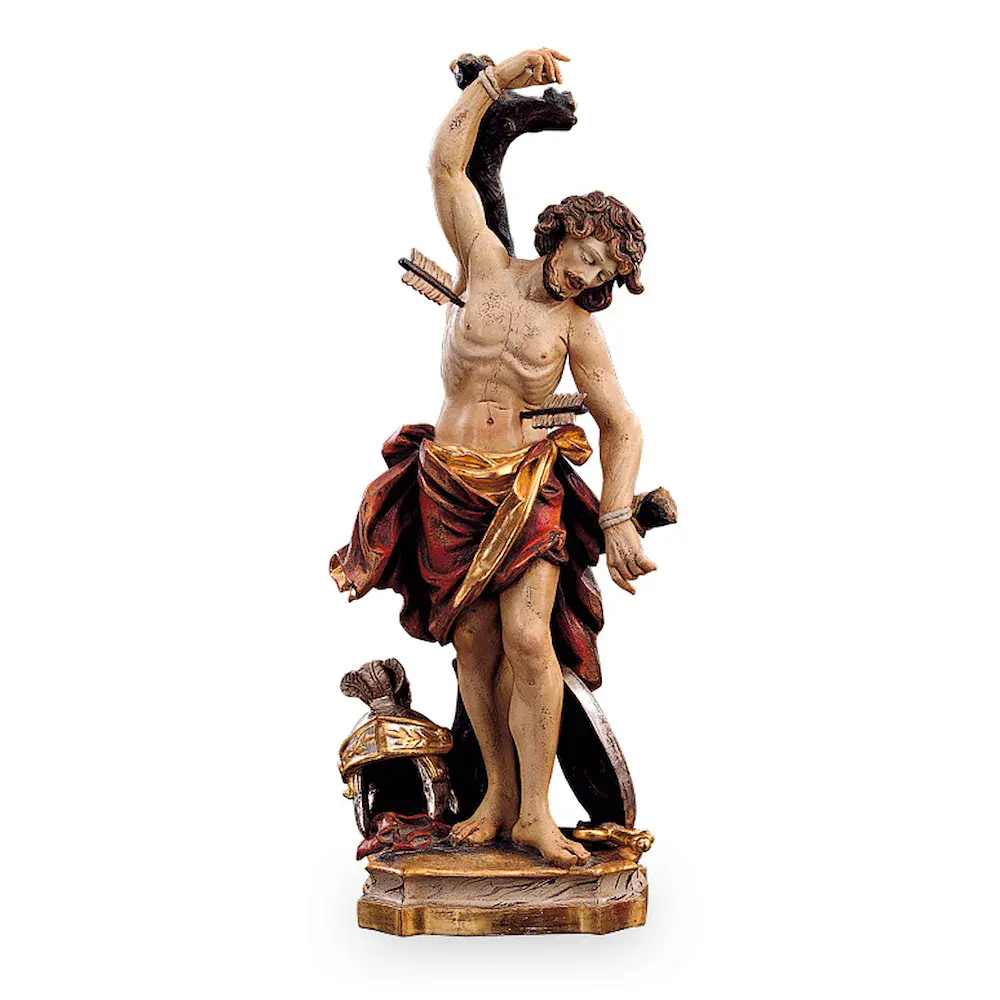 S. Sebastián con el letrero, el escudo