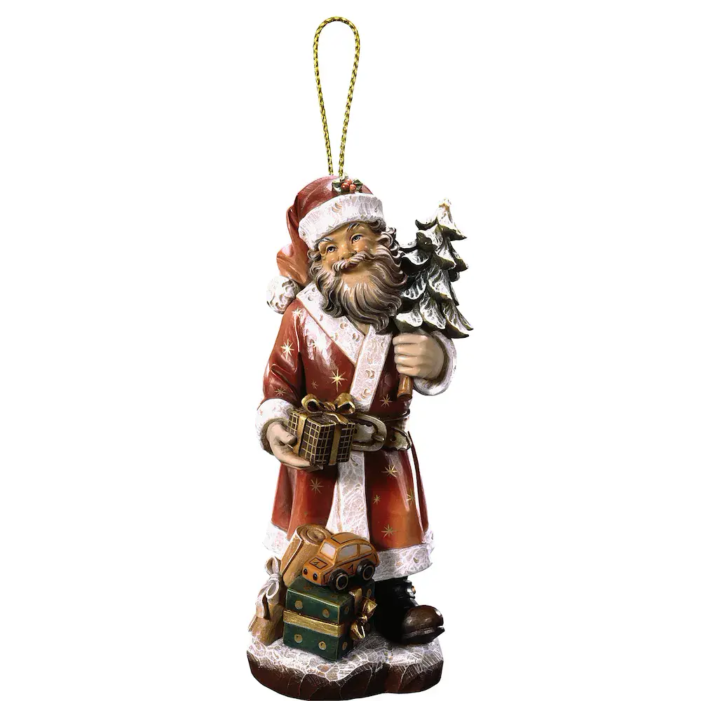 Weihnachtsmann mit Kordel - Baumbehang