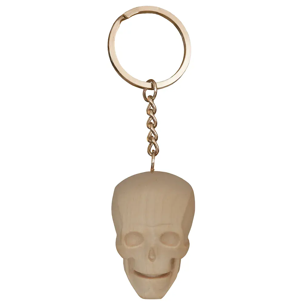 Schlüsselanhänger Skull Totenkopf Ahorn