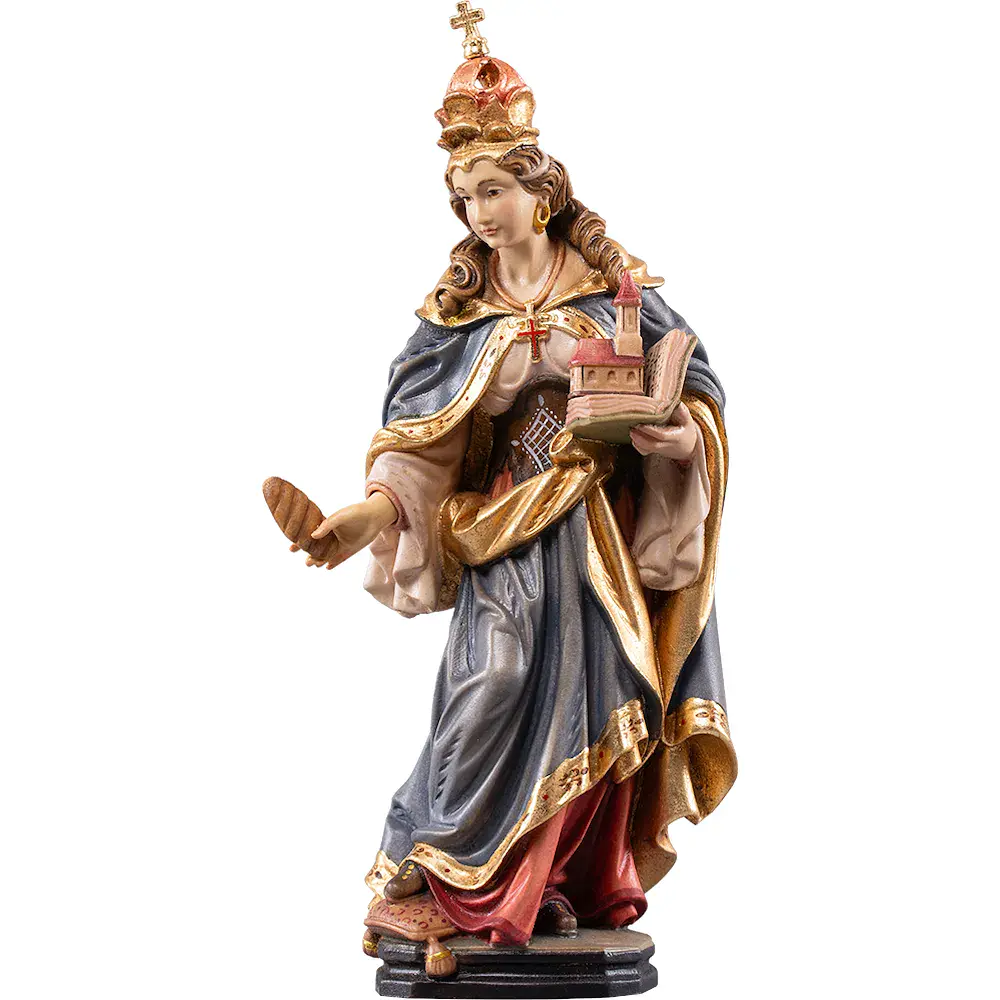 Santa Matilda con pane e chiesa
