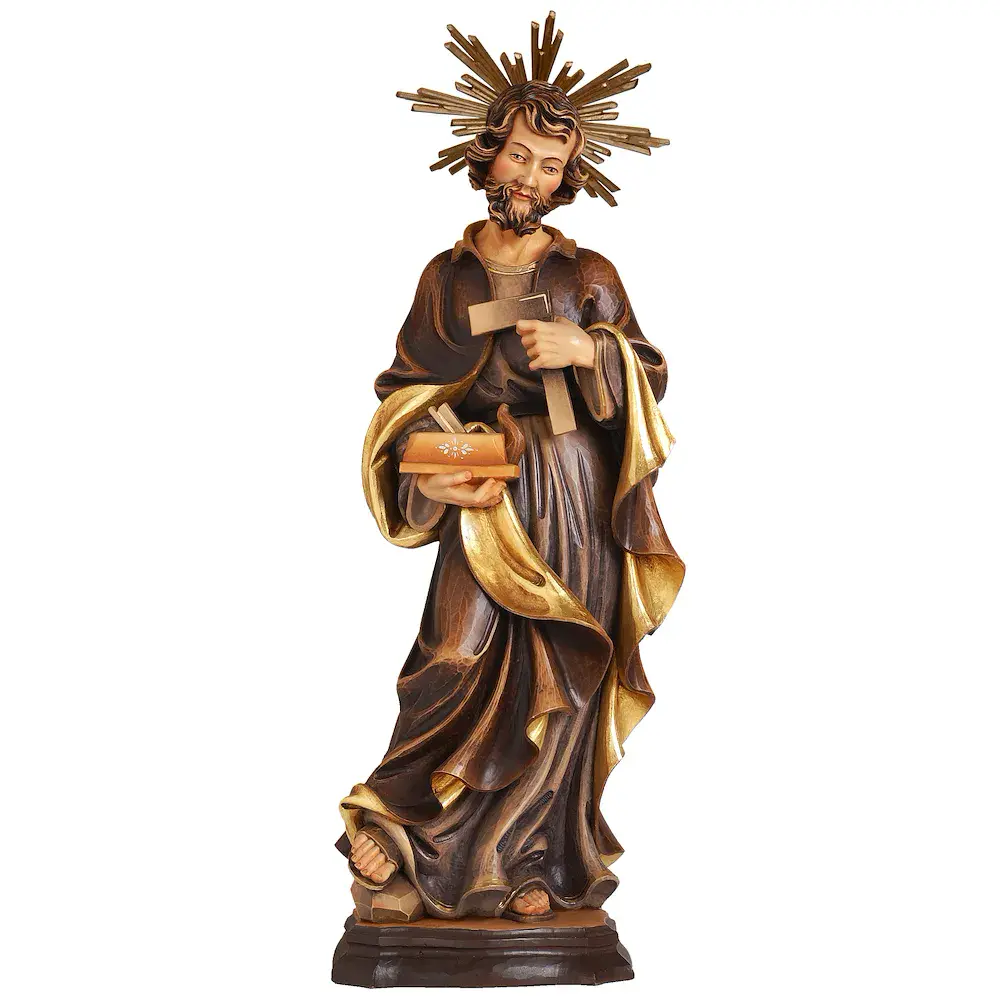 San Giuseppe artigiano con aureola