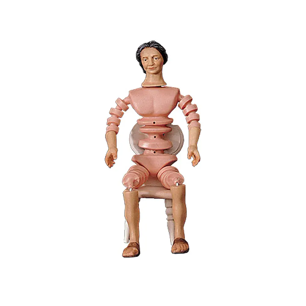 Woman with chair