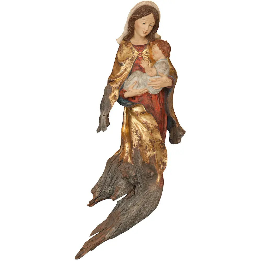 Schutzmadonna Wurzelschnitzerei