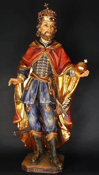 bemalte Skulptur