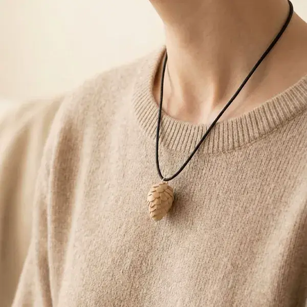 Swiss pine cone necklace