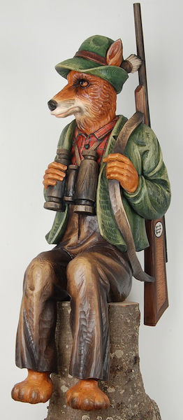 Scultura finita della Volpe Cacciatore